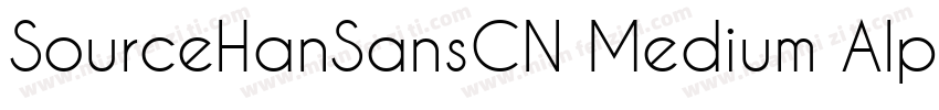SourceHanSansCN Medium Alphabetic M字体转换